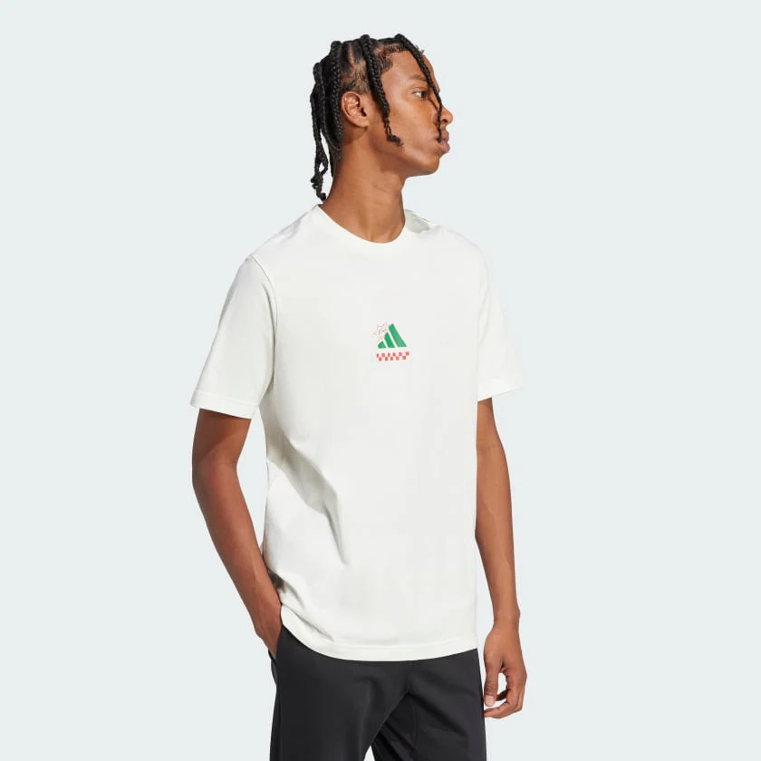 T-shirts de Algodão Homem Adidas Lounge Pizza - Image 3