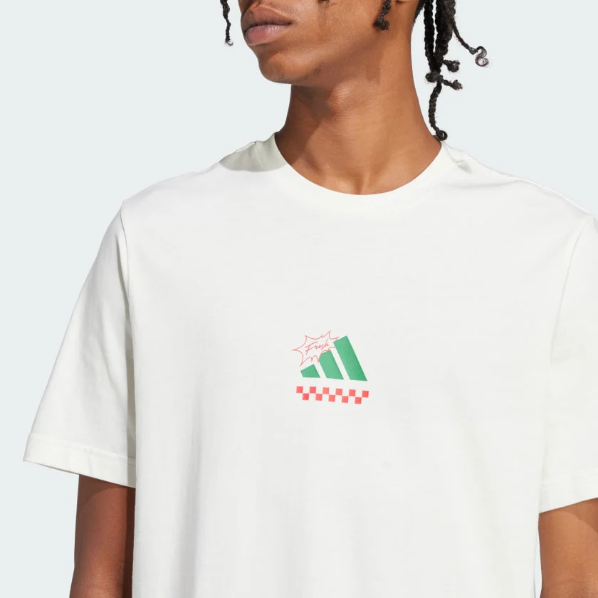 T-shirts de Algodão Homem Adidas Lounge Pizza - Image 4